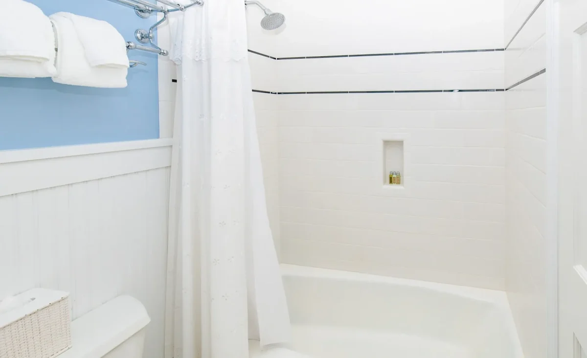 a white stand in tub shower.